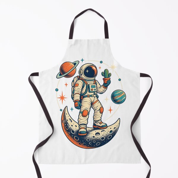 Item preview, Astronaut with cactus on the crescent moon designed and sold by SasukiMedia.