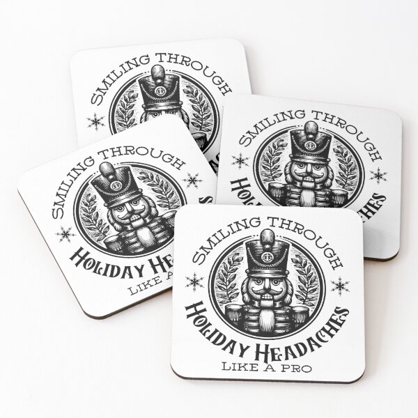 Item preview, Funny Nutcracker Christmas | Holiday Headache Joke | Dark Ink Edition designed and sold by SunandShade.
