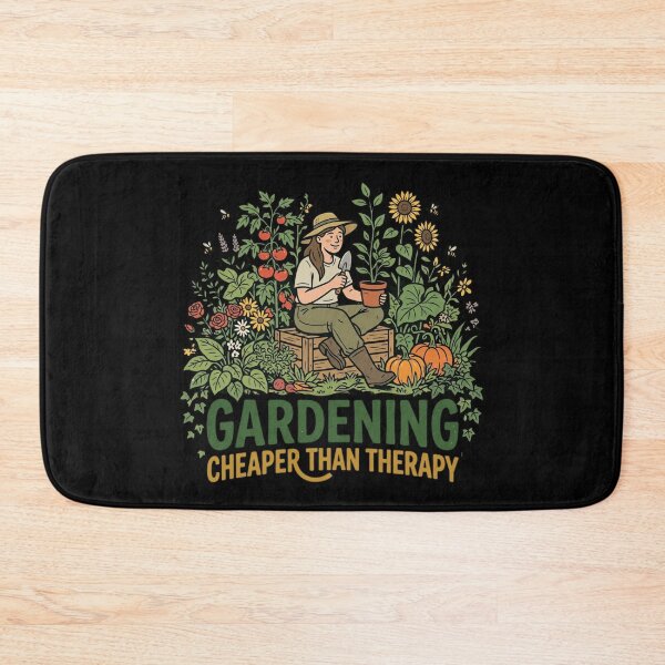 Item preview, Gardening Cheaper Than Therapy Vintage Botanical Art designed and sold by mood-draftsman.