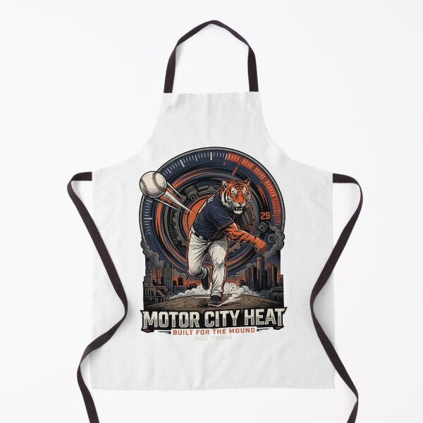Item preview, Motor City Heat Detroit Baseball Tiger Pitcher Art designed and sold by Pandora´s Box.