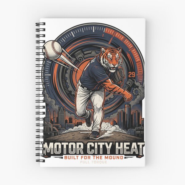 Item preview, Motor City Heat Detroit Baseball Tiger Pitcher Art designed and sold by Pandora´s Box.