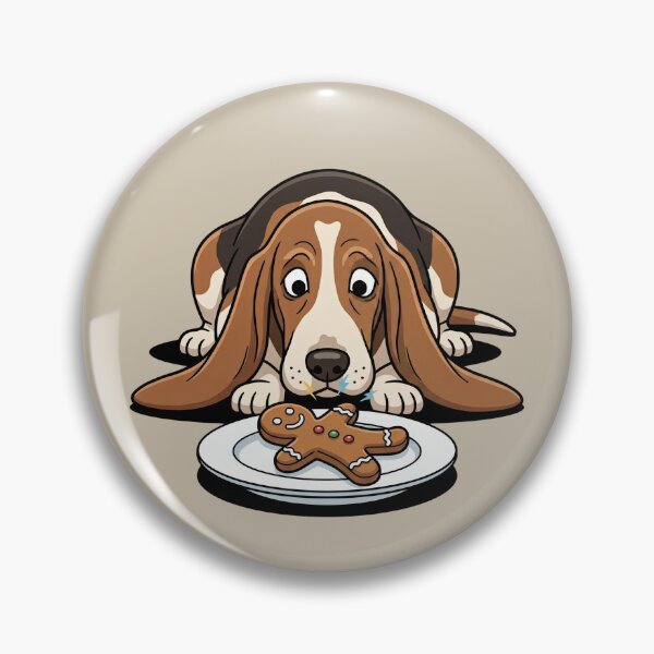 Item preview, Sad Basset Hound And A Gingerbread Man designed and sold by Rare By Hero.