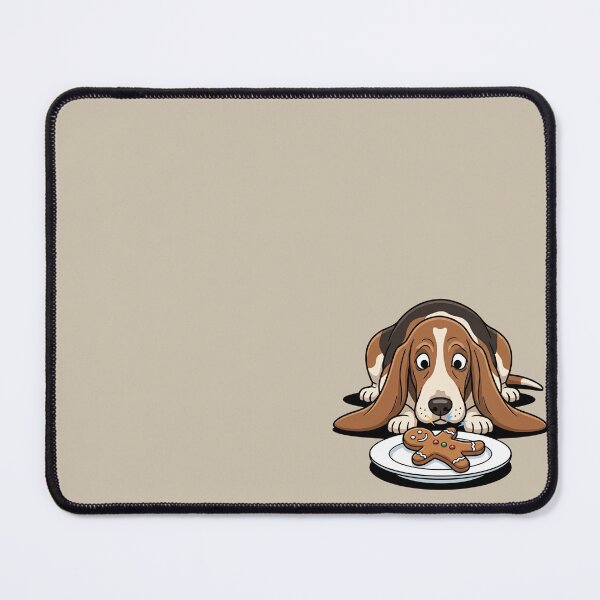 Item preview, Sad Basset Hound And A Gingerbread Man designed and sold by Rare By Hero.