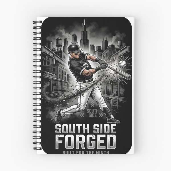 Item preview, South Side Forged Chicago Baseball Power Hitter Art designed and sold by Pandora´s Box.