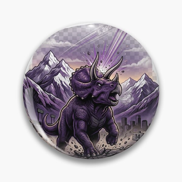Item preview, Mile High Launch Colorado Triceratops Baseball Art designed and sold by Pandora´s Box.