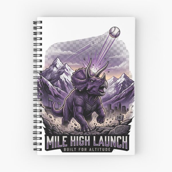 Item preview, Mile High Launch Colorado Triceratops Baseball Art designed and sold by Pandora´s Box.