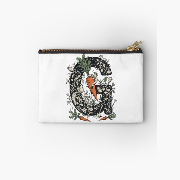 Item preview, Letter G Garden Monogram Vintage Woodcut Carrot Art designed and sold by mood-draftsman.