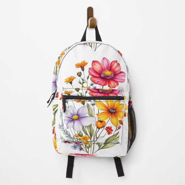 Item preview, Vintage Illustration of Wild Flowers, Botanical Bloom, Flower Garden, Cosmos Flowers, Yellow Flowers, Floral, Patterns designed and sold by Matt_Smith.