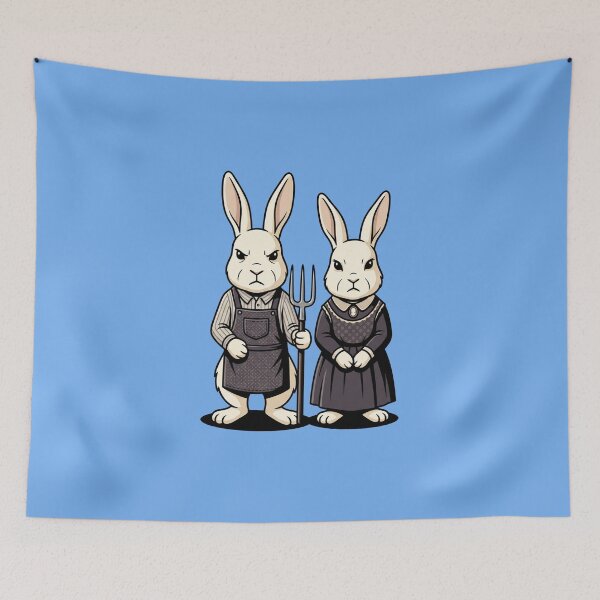 Item preview, American Gothic With Rabbits designed and sold by Rare By Hero.