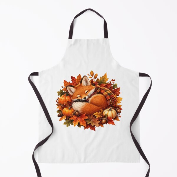 Item preview, Cozy Sleeping Fox in Autumn Leaves designed and sold by MySthore.