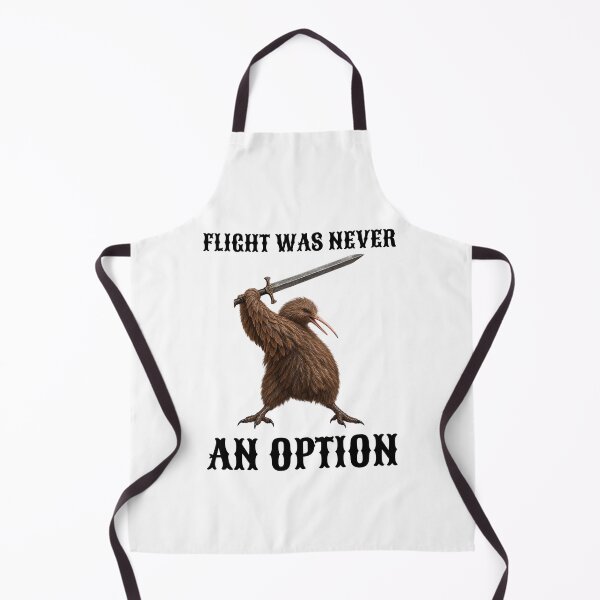 Item preview, Flight Was Never An Option - Funny Kiwi Bird With Sword - Birdwatching Pun designed and sold by Neurospicy Trolls.