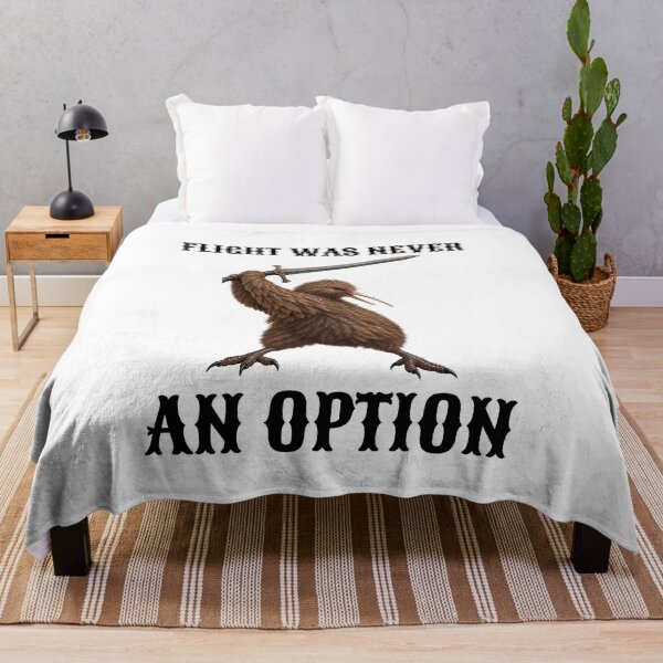 Item preview, Flight Was Never An Option - Funny Kiwi Bird With Sword - Birdwatching Pun designed and sold by Neurospicy Trolls.