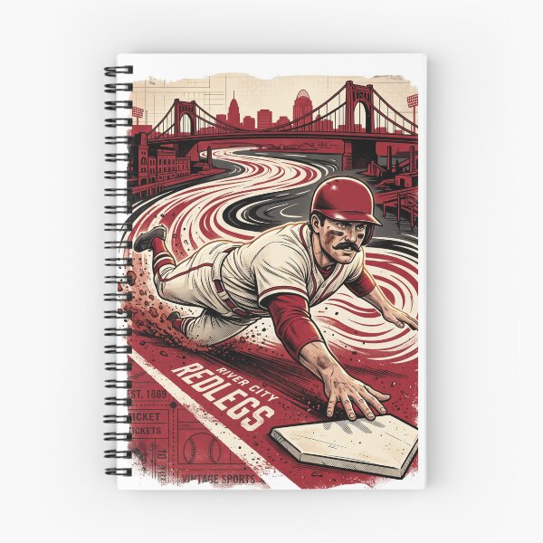 Item preview, River City Redlegs Vintage Baseball Slide Art designed and sold by Pandora´s Box.