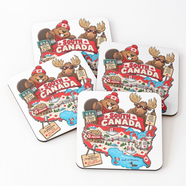 Item preview, South Canada Funny USA Map – Canadian Takeover Parody designed and sold by Pit Bull Ink.