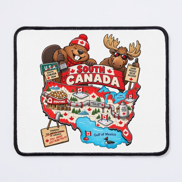 Item preview, South Canada Funny USA Map – Canadian Takeover Parody designed and sold by Pit Bull Ink.
