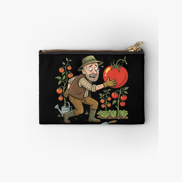 Item preview, Giant Tomato Harvest Funny Vegetable Gardener Comic Art designed and sold by mood-draftsman.