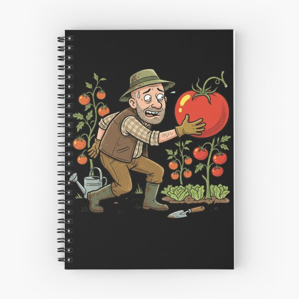 Item preview, Giant Tomato Harvest Funny Vegetable Gardener Comic Art designed and sold by mood-draftsman.