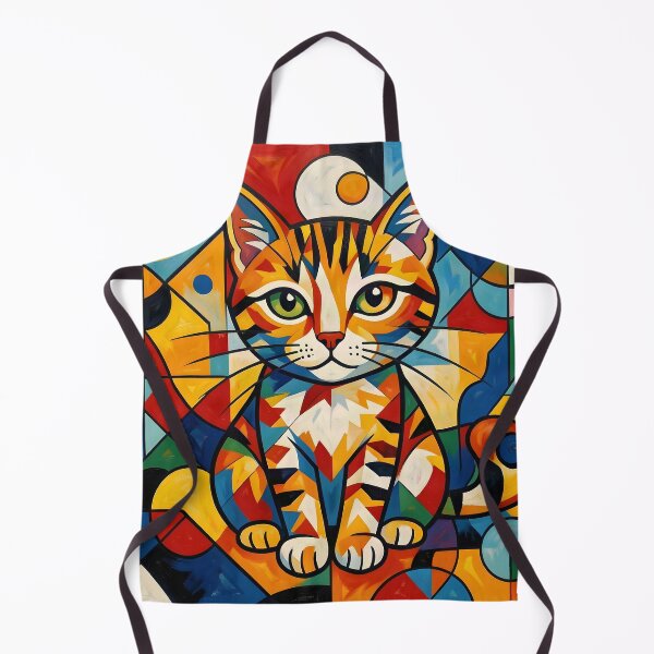 Item preview, Abstract Geometric Ginger Cat Art designed and sold by Serene Strokes Art.