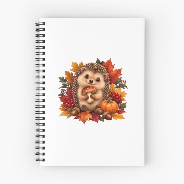 Item preview, Cute Autumn Hedgehog With Mushroom designed and sold by MySthore.
