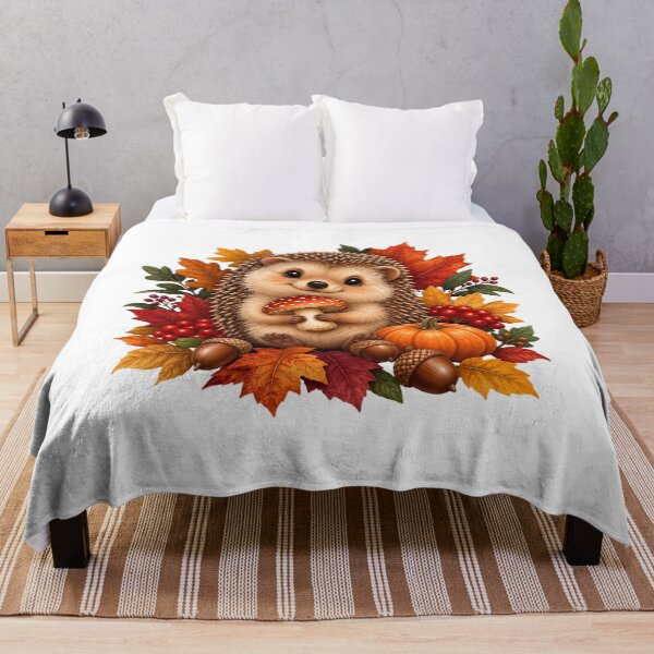 Item preview, Cute Autumn Hedgehog With Mushroom designed and sold by MySthore.