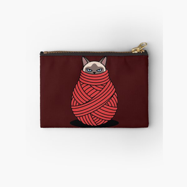 Item preview, Grumpy Siamese Cat Tangled In Yarn designed and sold by Rare By Hero.