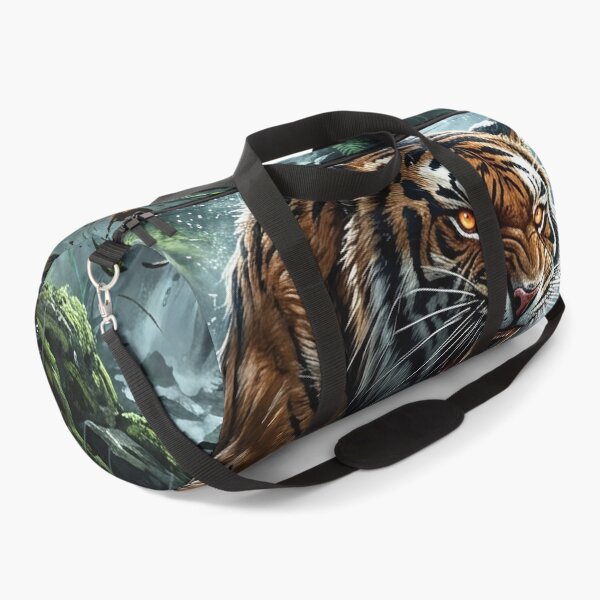 Item preview, Bengal Tiger Leaping Through Jungle Rain designed and sold by Lucid Dream Pixel.