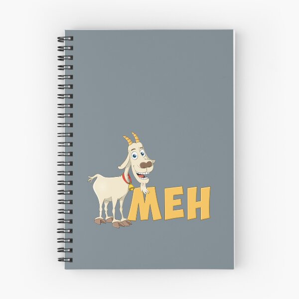 Item preview, Funny Goat Saying MEH – Cartoon Animal Humor designed and sold by Stef Ringoot, cartoons and illustrations.