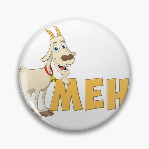 Item preview, Funny Goat Saying MEH – Cartoon Animal Humor designed and sold by Stef Ringoot, cartoons and illustrations.