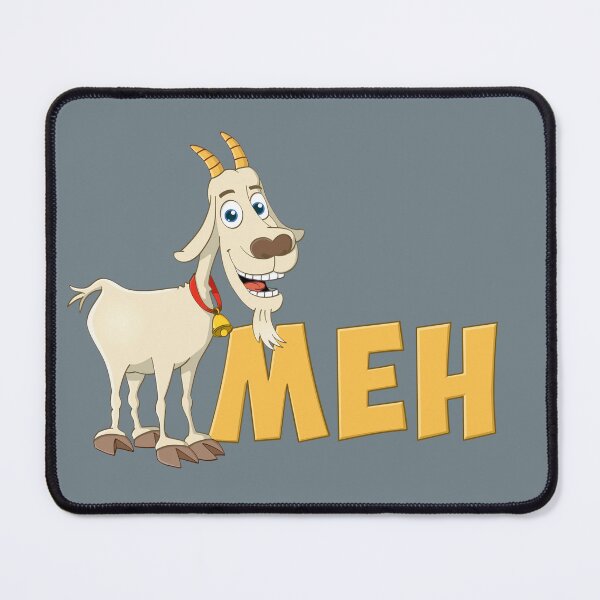Item preview, Funny Goat Saying MEH – Cartoon Animal Humor designed and sold by Stef Ringoot, cartoons and illustrations.