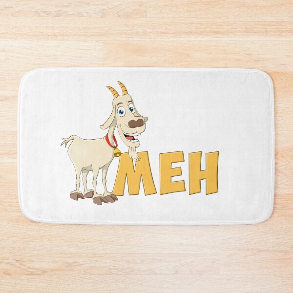 Item preview, Funny Goat Saying MEH – Cartoon Animal Humor designed and sold by Stef Ringoot, cartoons and illustrations.