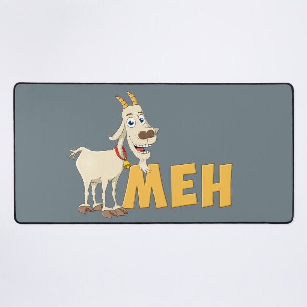 Item preview, Funny Goat Saying MEH – Cartoon Animal Humor designed and sold by Stef Ringoot, cartoons and illustrations.