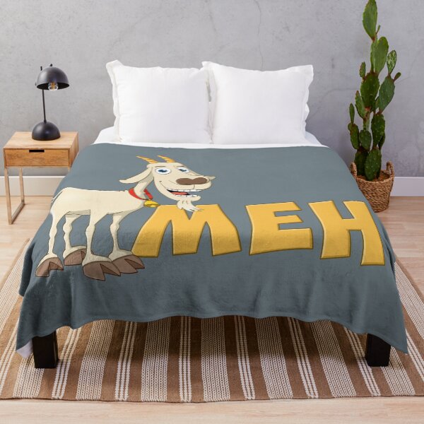 Item preview, Funny Goat Saying MEH – Cartoon Animal Humor designed and sold by Stef Ringoot, cartoons and illustrations.