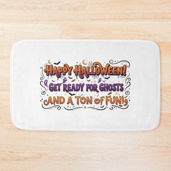 Item preview, Happy Halloween Get Ready For Ghosts And A Ton Of Fun Typography designed and sold by beyond-canvas.