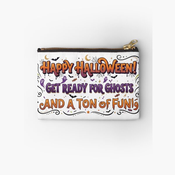 Item preview, Happy Halloween Get Ready For Ghosts And A Ton Of Fun Typography designed and sold by beyond-canvas.