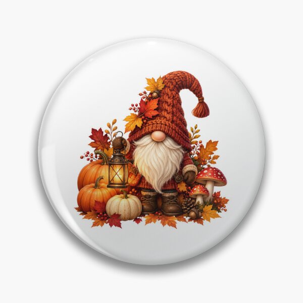 Item preview, Cozy Autumn Gnome With Glowing Lantern designed and sold by MySthore.