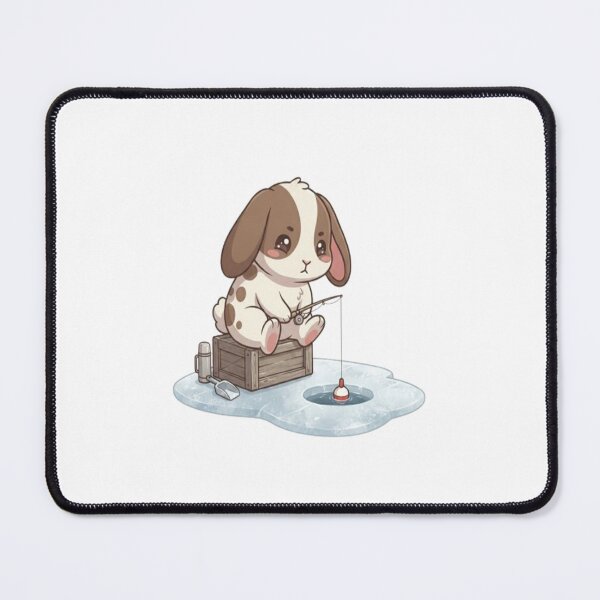 Item preview, Cute Bunny Ice Fishing Winter designed and sold by Ella_Sketch.