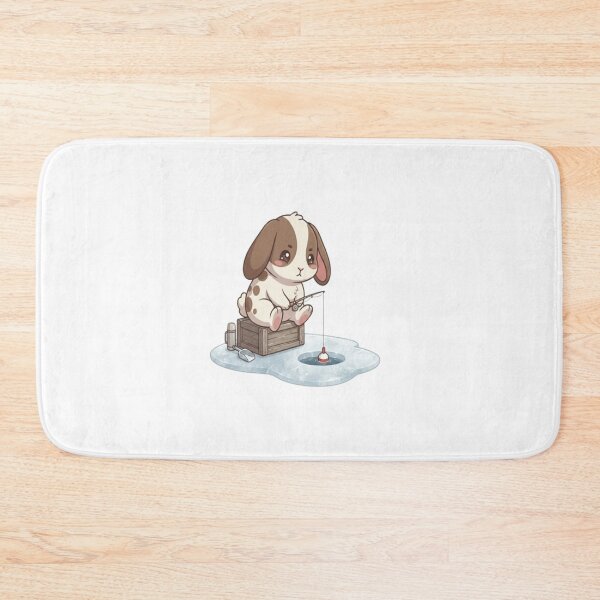 Item preview, Cute Bunny Ice Fishing Winter designed and sold by Ella_Sketch.