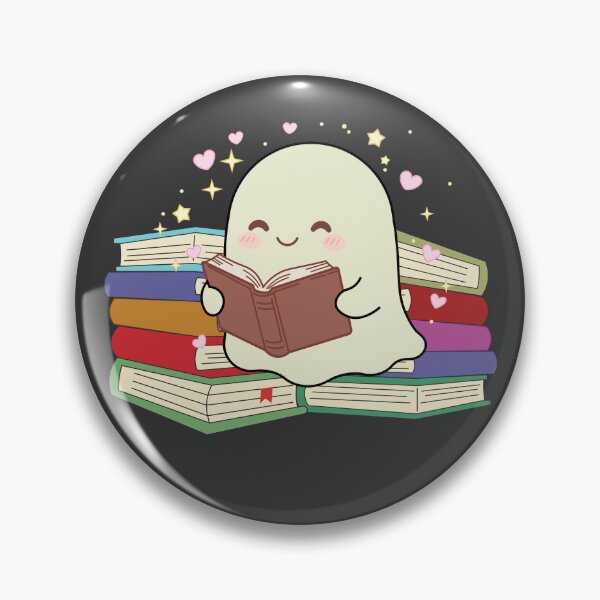 Item preview, Kawaii Ghost Reading Books | Cute Book Lover Ghost with Books designed and sold by Hallowed Artistry.