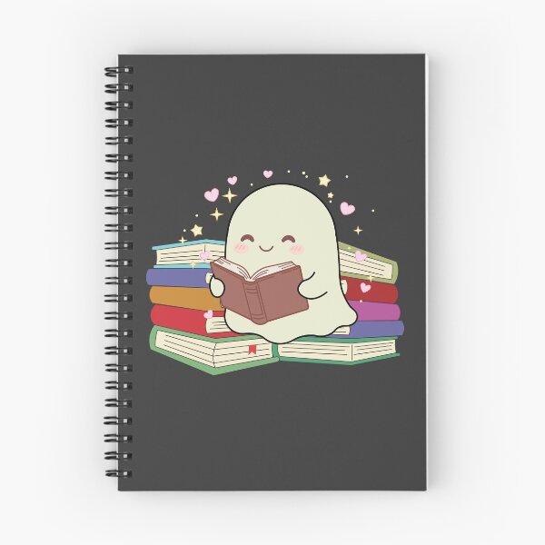 Item preview, Kawaii Ghost Reading Books | Cute Book Lover Ghost with Books designed and sold by Hallowed Artistry.