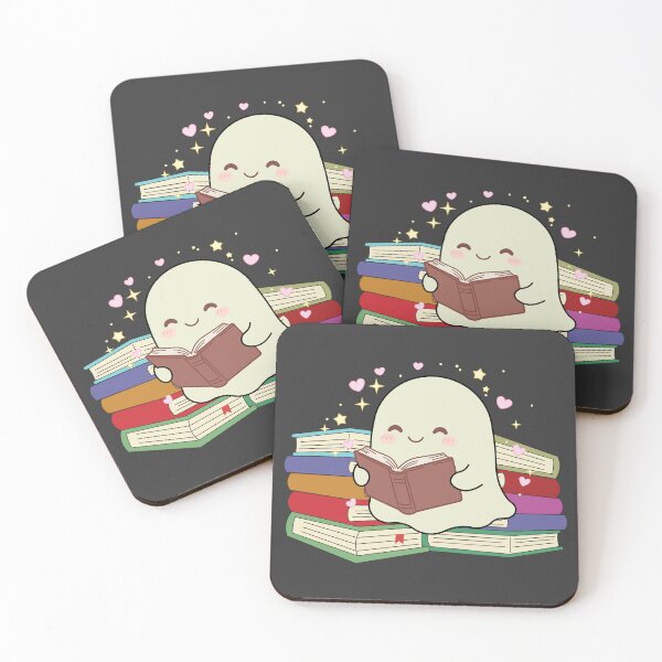 Item preview, Kawaii Ghost Reading Books | Cute Book Lover Ghost with Books designed and sold by Hallowed Artistry.