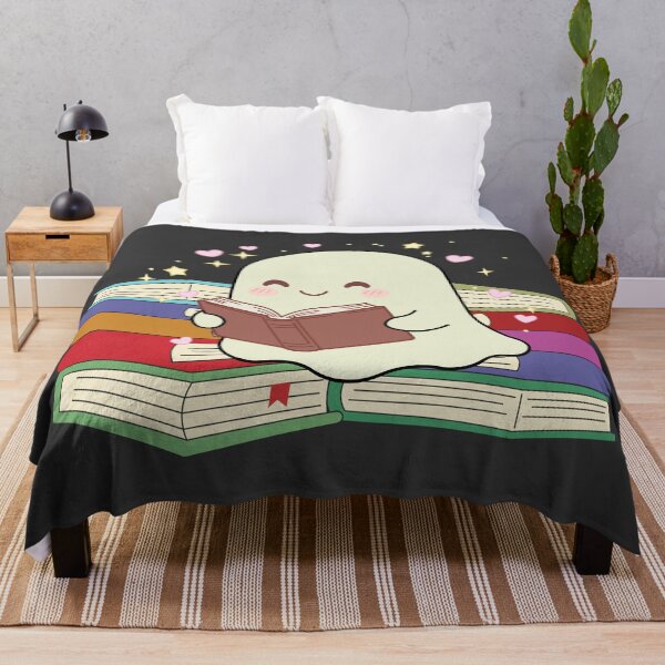 Item preview, Kawaii Ghost Reading Books | Cute Book Lover Ghost with Books designed and sold by Hallowed Artistry.