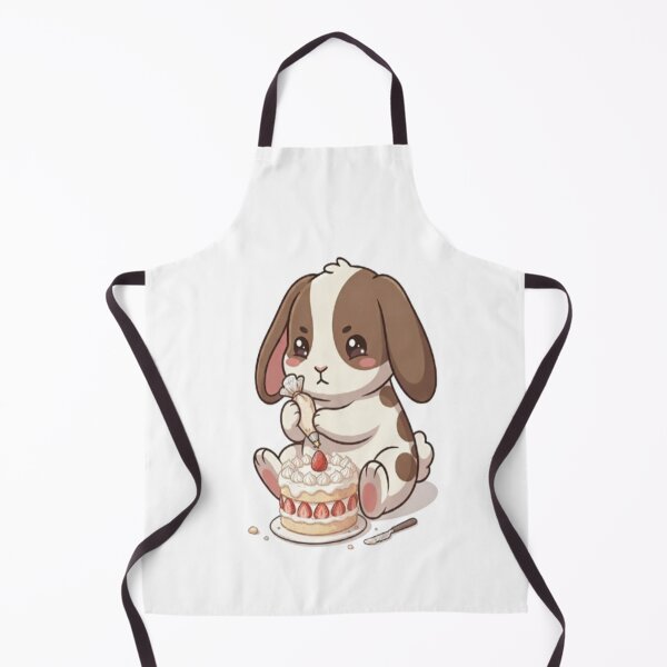 Item preview, Cute Bunny Decorating Strawberry Cake designed and sold by Ella_Sketch.