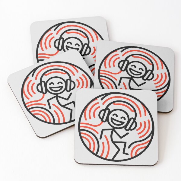 Item preview, Dancing Stick Figure with Headphones designed and sold by ThreadRiotTees.