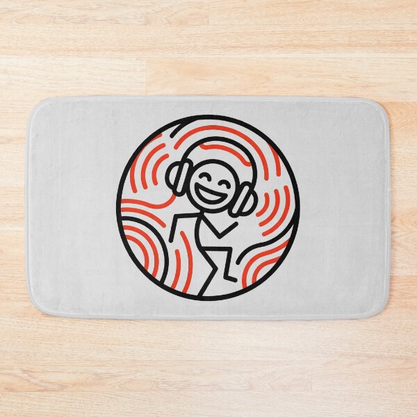 Item preview, Dancing Stick Figure with Headphones designed and sold by ThreadRiotTees.