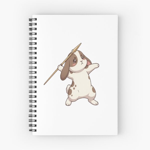 Item preview, Cute Bunny Throwing Javelin Spear designed and sold by Ella_Sketch.