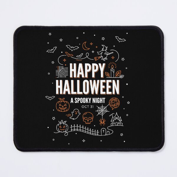 Item preview, Happy Halloween Spooky Night Line Art Design designed and sold by ElegantOutlines.
