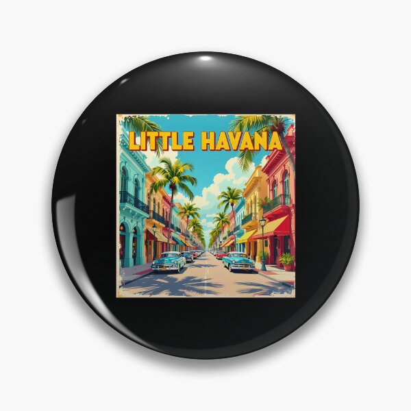 Item preview, Little Havana Miami Usa Vintage-Style Painterly Travel Poster designed and sold by DogsanUnicorns.