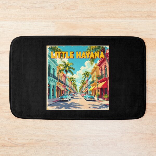 Item preview, Little Havana Miami Usa Vintage-Style Painterly Travel Poster designed and sold by DogsanUnicorns.