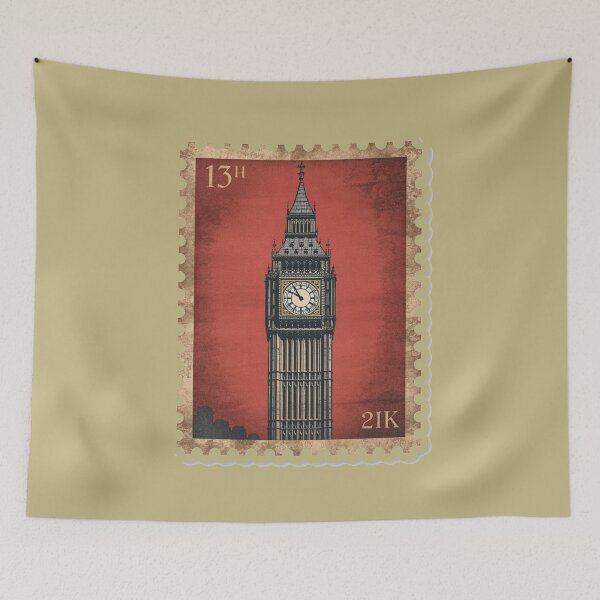 Item preview, Vintage London Big Ben Postage Stamp designed and sold by MargaretPolanco.