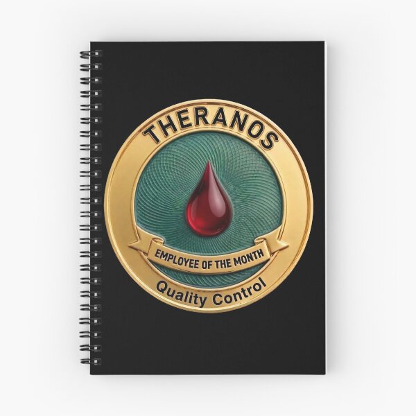 Item preview, Theranos Quality Control - Employee of the Month Fake Badge designed and sold by RogueSquirrels.